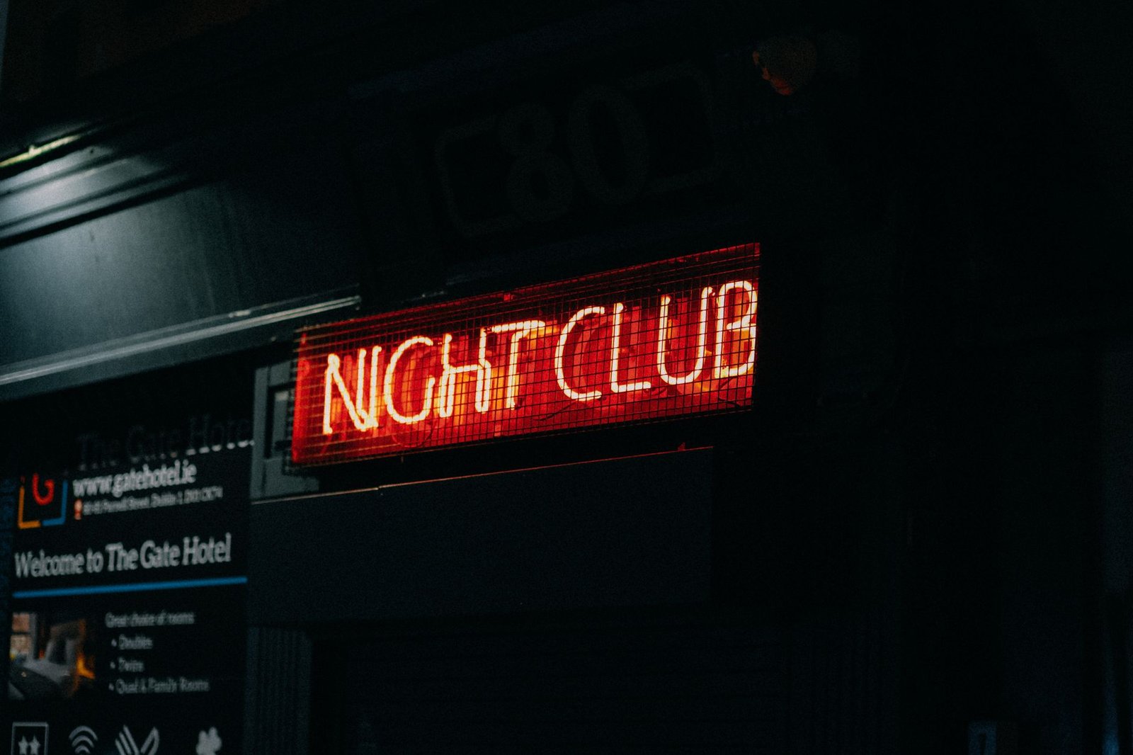 Nightclub and Bar Security Certification - Close-up of a neon-lit 'Night Club' sign in a dark urban setting capturing nightlife ambiance.