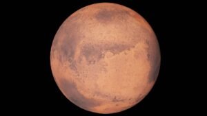 Photography Certificate - Detailed image of Mars highlighting surface features against a black space background.