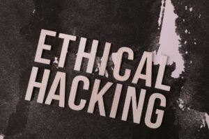The Importance of Ethics Certification - Conceptual image showing the words 'Ethical Hacking' on a textured abstract background.