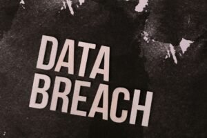 GDPR in The Workplace Certification - A conceptual image highlighting the issue of data breaches, featuring bold text on a textured background.