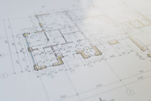 Project Design Certification - High-resolution close-up of an architectural floor plan showcasing design details.